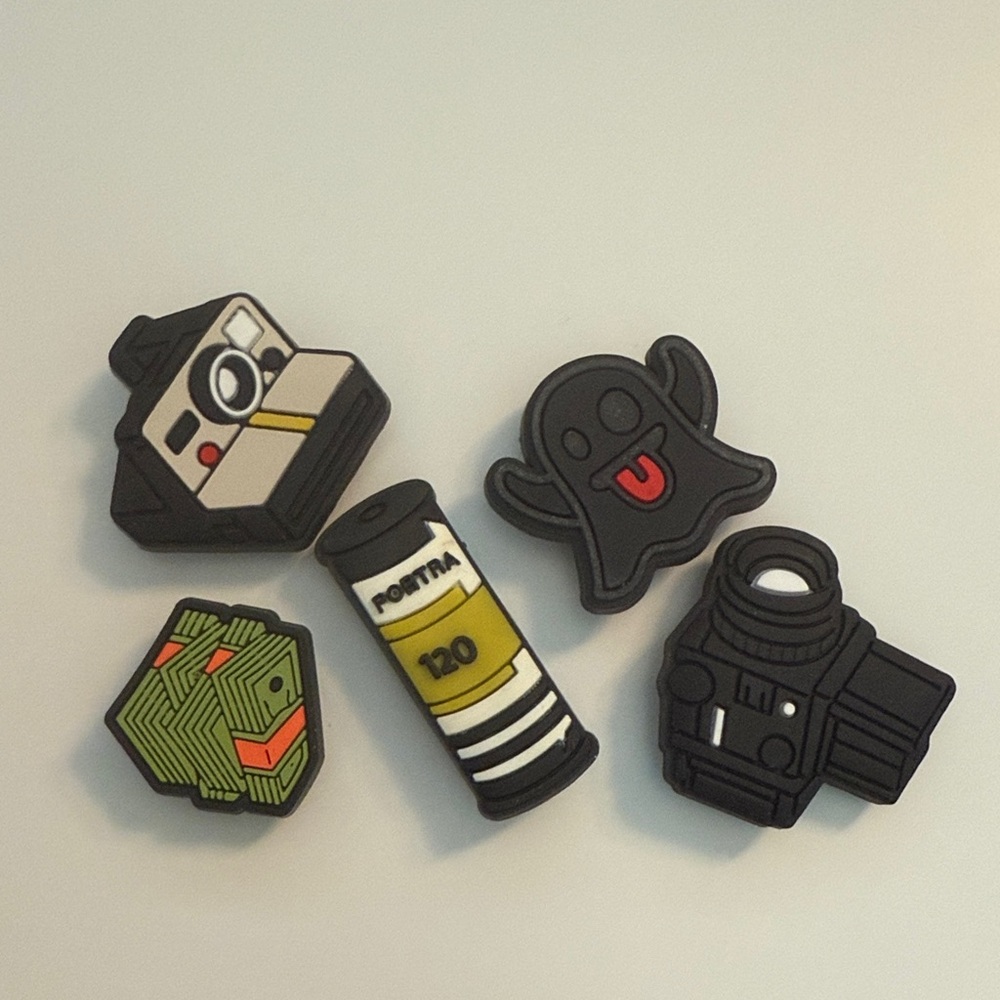 Camera and Ghost Themed Shoe Charms - Jibbitz